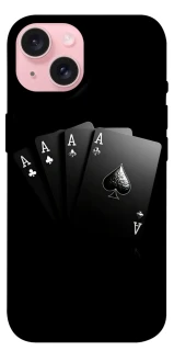 Чохол на Apple iPhone 15 (6.1") Black Cards фото 1 з 1