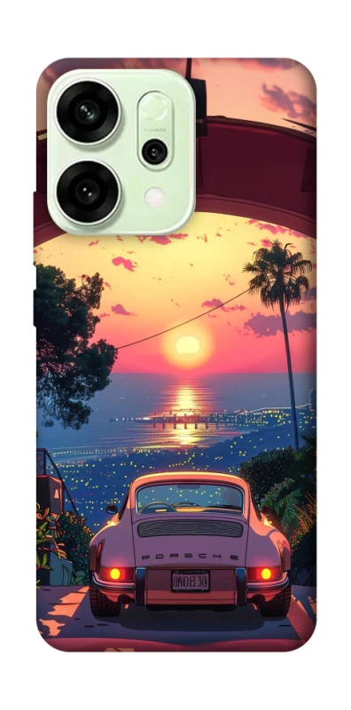 Чехол на Oppo Reno 14 Porsche at sunset фото 1 из 1