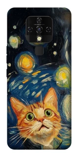 Чехол на TECNO Camon 16 SE paint cat фото 1 из 1