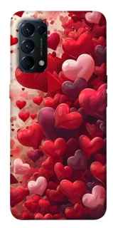 Чехол на Oppo Reno 5 4G Many hearts фото 1 из 1