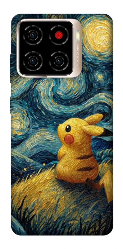 Чехол на ZTE Blade A56 Pikachu and Van Gogh фото 1 из 1