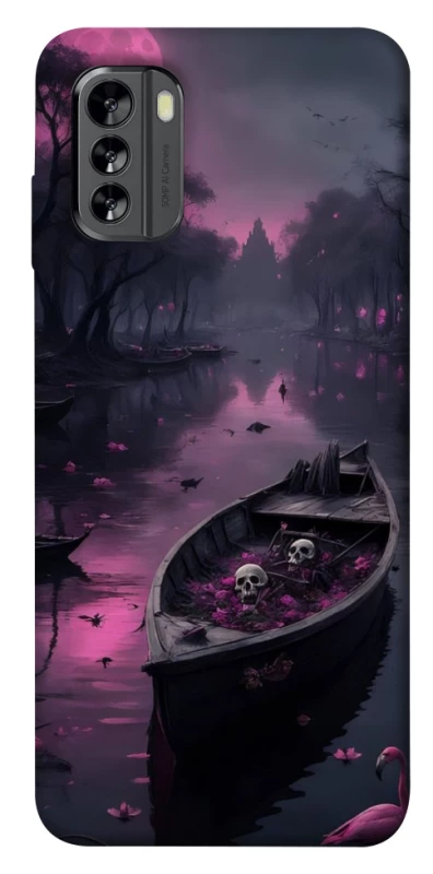 Чохол на Nokia G60 Boat and flamingo фото 1 з 1