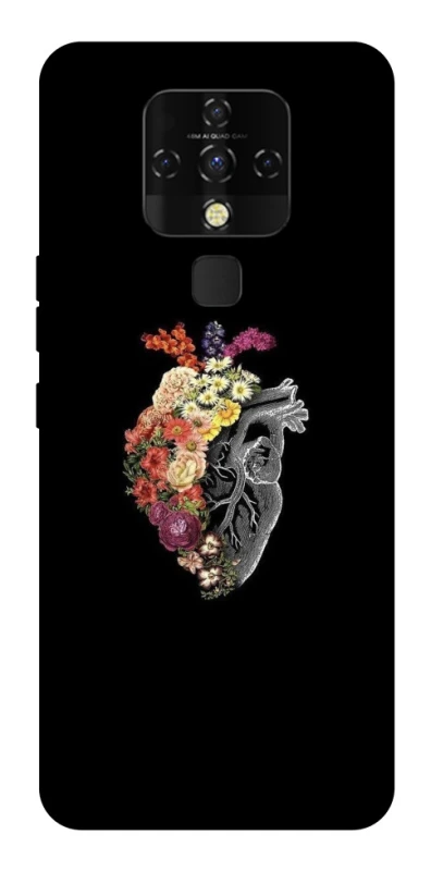 Чохол на TECNO Camon 16 SE Heart with flowers фото 1 з 1