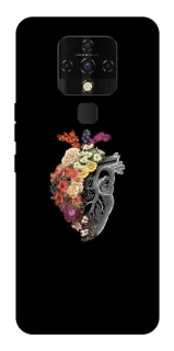 Чохол на TECNO Camon 16 SE Heart with flowers фото 1 з 1
