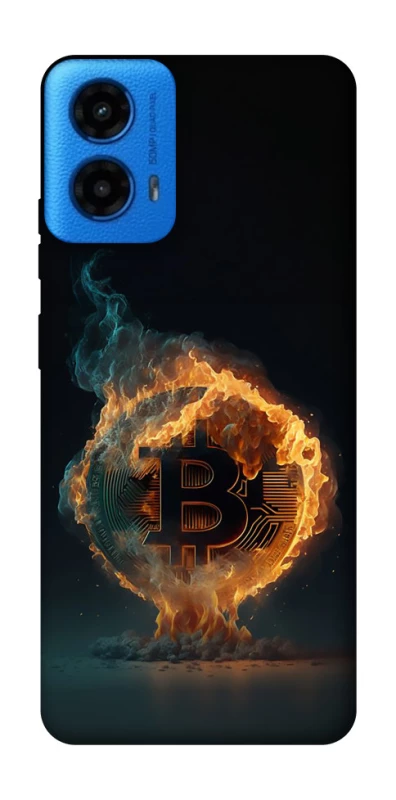 Чехол на Motorola Moto G45 Fire Bitcoin фото 1 из 1
