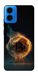 Чохол на Motorola Moto G45 Fire Bitcoin фото 1 з 1
