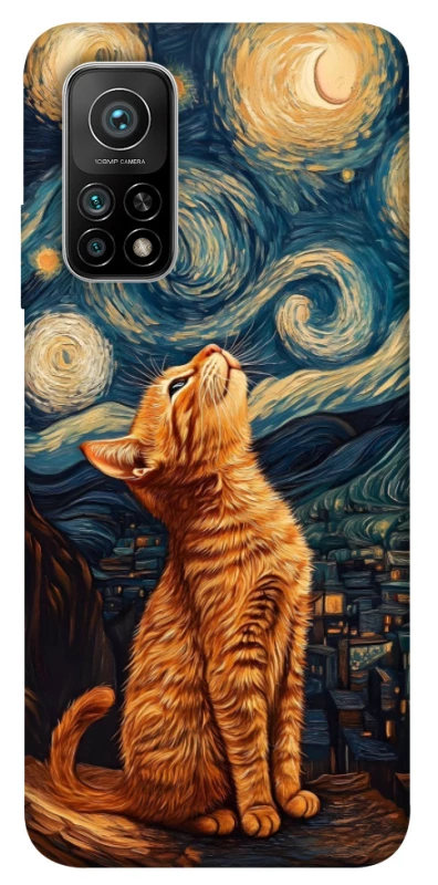 Чехол на Xiaomi Mi 10T van gogh cat фото 1 из 1