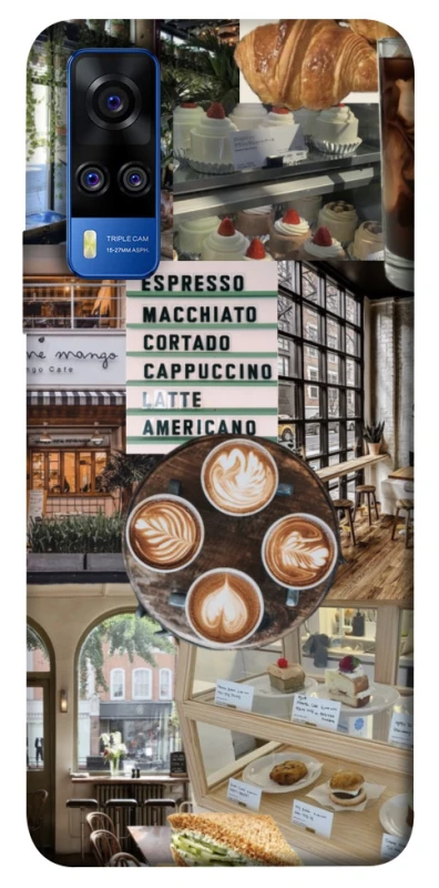 Чохол на Vivo Y51a Coffee collage ver.5 фото 1 з 1