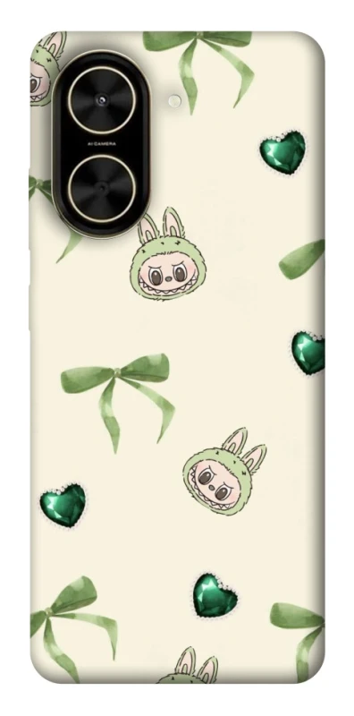 Чехол на Xiaomi Poco C71 Labubu Green Heart фото 1 из 1