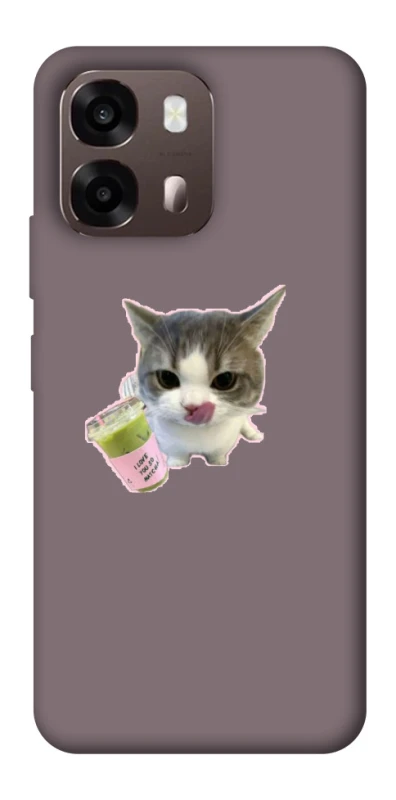 Чохол на Oppo A6 cat matcha фото 1 з 2