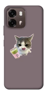 Чехол на Oppo A6 cat matcha фото 1 из 2