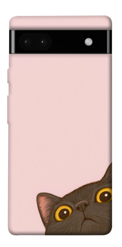 Чехол на Google Pixel 6a Peeping cat фото 1 из 1