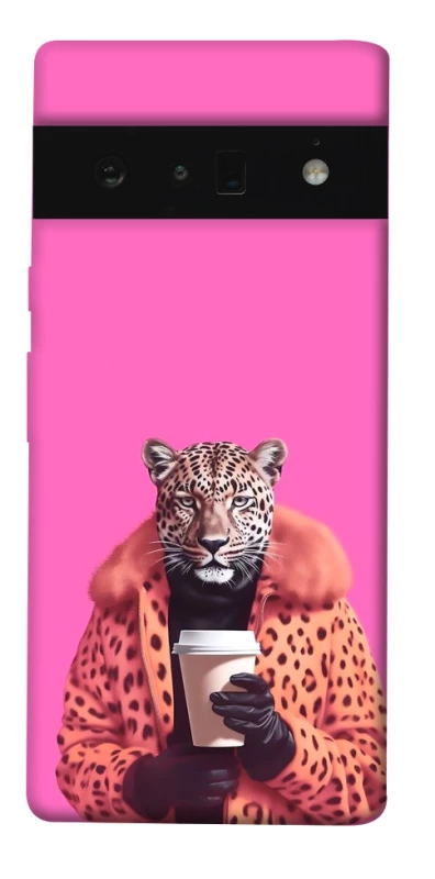 Чохол на Google Pixel 6 Pro Леопард з кавою фото 1 з 1