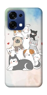 Чохол на Oppo A6 Pro 4G/5G Funny Pets ver.2 фото 1 з 2