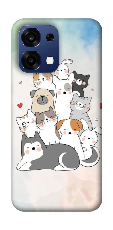 Чохол на Oppo A6 Pro 4G/5G Funny Pets ver.2 фото 2 з 2