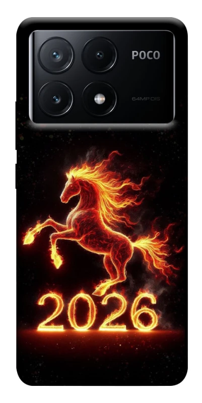Чохол на Xiaomi Poco X6 Red Fire Horse ver.1 фото 1 з 1