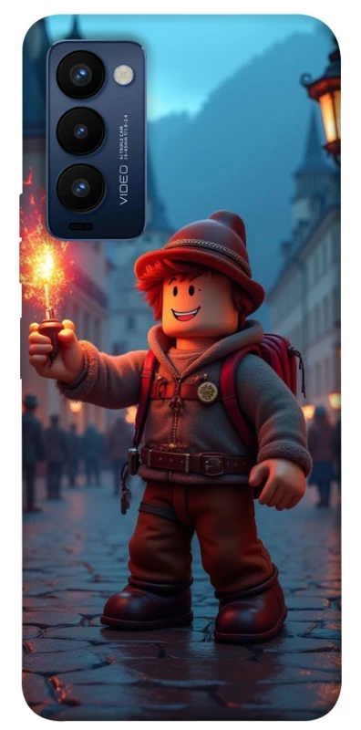 Чохол на TECNO Camon 18 Roblox Fire Logo Blue Flames фото 1 з 1