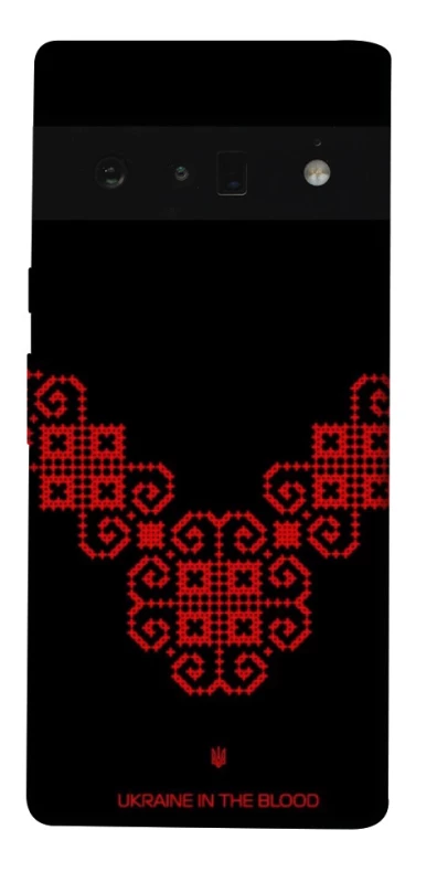 Чохол на Google Pixel 6 Pro Чорно-червона вишиванка фото 1 з 1