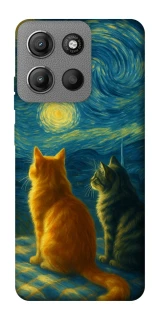 Чохол на Motorola Moto G15 Power Cats under the stars фото 1 Чохол на Motorola Moto G15 Power Cats under the stars фото 1 з 1