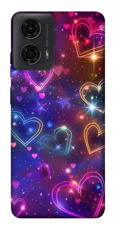 Чохол на Motorola Moto G24 Drawn hearts фото 1 з 1