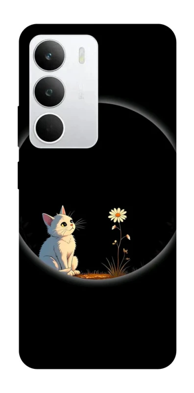 Чехол на Realme C71 Cat and flower фото 1 из 1