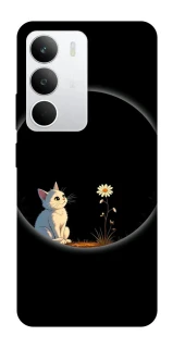Чехол на Realme C71 Cat and flower фото 1 из 1