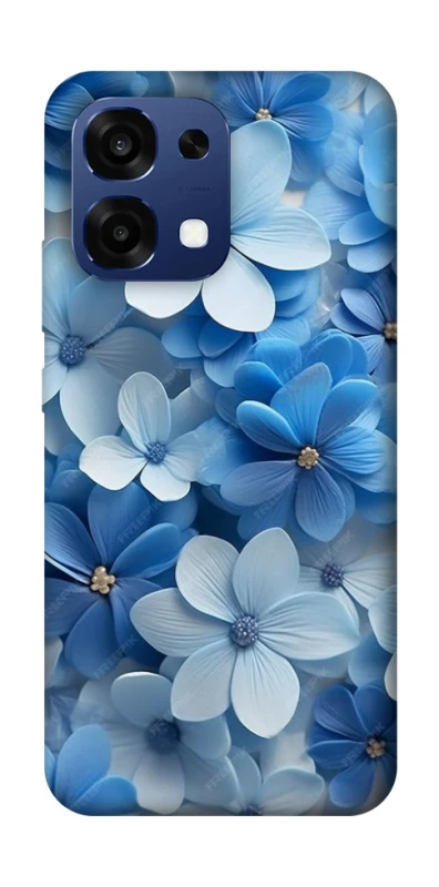 Чехол на Oppo A6 Pro 4G/5G Синие цветы фото 2 из 2
