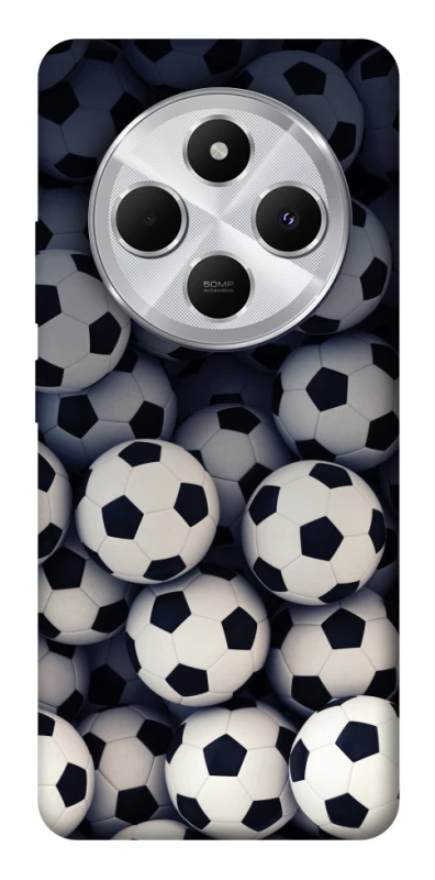 Чохол на Xiaomi Redmi 14C / Poco C75 Футбольні м'ячи фото 1 з 1