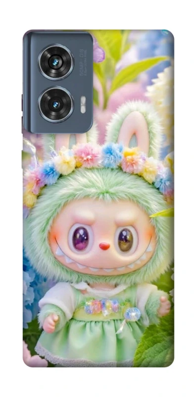 Чохол на Motorola Edge 50 Labubu & Flowers ver.2 фото 1 з 1