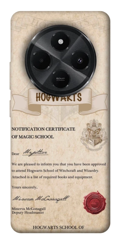Чехол на Xiaomi Redmi A3 Pro The Hogwarts acceptance letter фото 1 из 1