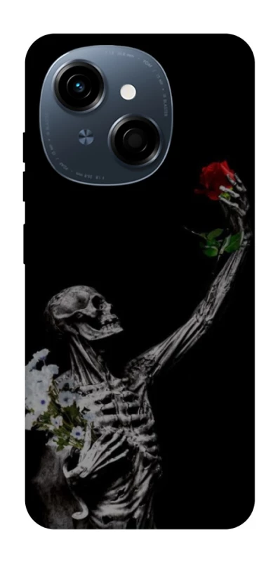 Чехол на TECNO Spark Go 1 Skeleton vs Rose фото 1 из 1