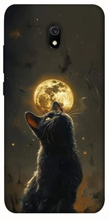 Чохол на Xiaomi Redmi 8a Кіт під місяцем v2 фото 1 з 1