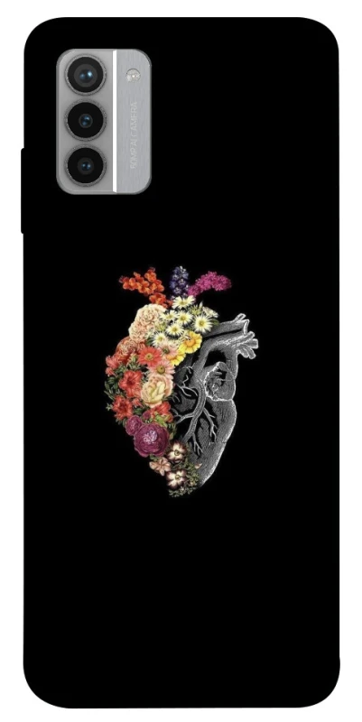 Чохол на Nokia G42 Heart with flowers фото 1 з 1