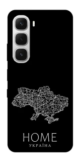Чехол на Infinix Hot 60i Ukraine black map фото 1 из 1