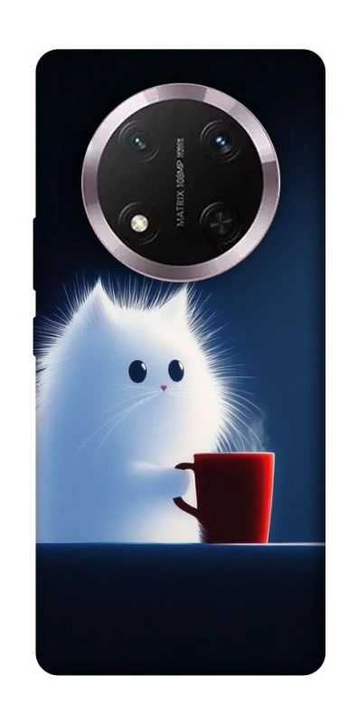 Чехол на Honor X9c Чехол кот с кофе фото 1 из 1
