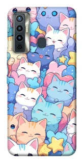 Чехол на TECNO Camon 17 Funny Kittens ver.3 фото 1 из 1