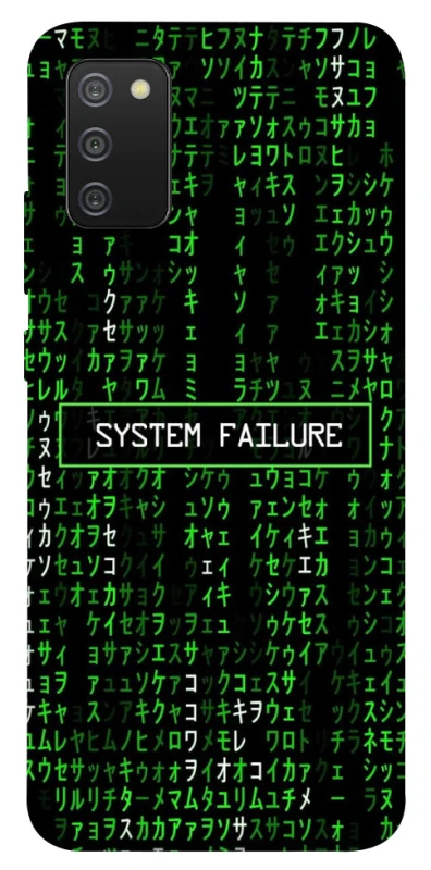Чехол на Samsung Galaxy A02s Matrix system failure фото 1 Чехол на Samsung Galaxy A02s Matrix system failure фото 1 из 1