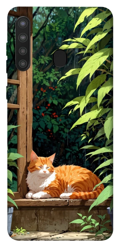 Чохол на Samsung Galaxy A21 red cat фото 1 з 1