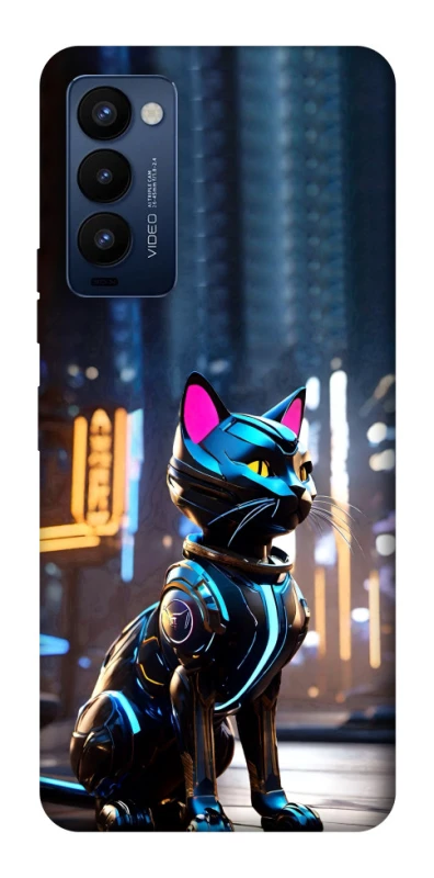 Чехол на TECNO Camon 18 Pro Cyber cat фото 1 из 1
