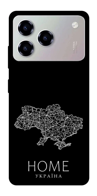 Чохол на ZTE Blade A76 Ukraine black map фото 1 з 1
