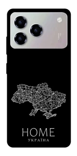 Чохол на ZTE Blade A76 Ukraine black map фото 1 з 1