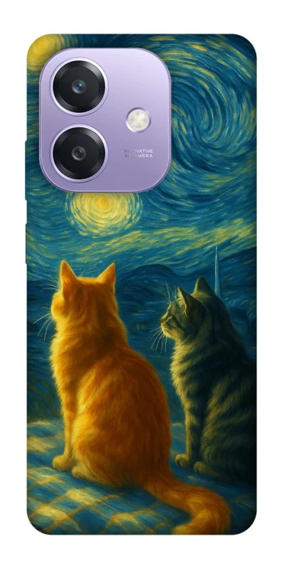 Чохол на Oppo A3 4G Cats under the stars фото 1 з 1