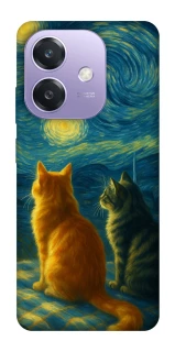 Чехол на Oppo A40m Cats under the stars фото 1 из 1
