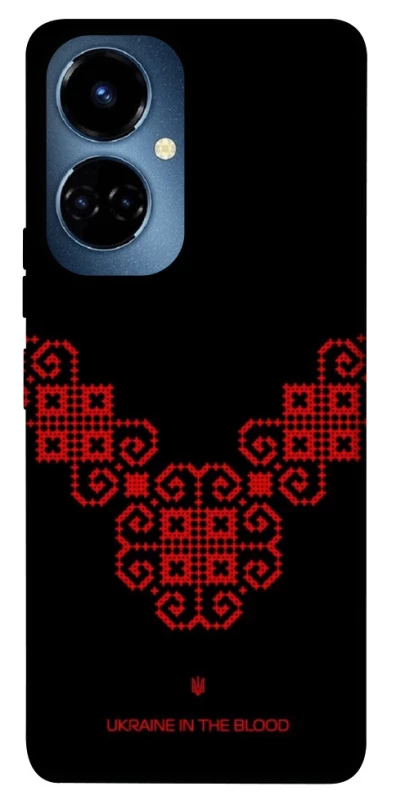 Чохол на TECNO Camon 19 Чорно-червона вишиванка фото 1 з 1