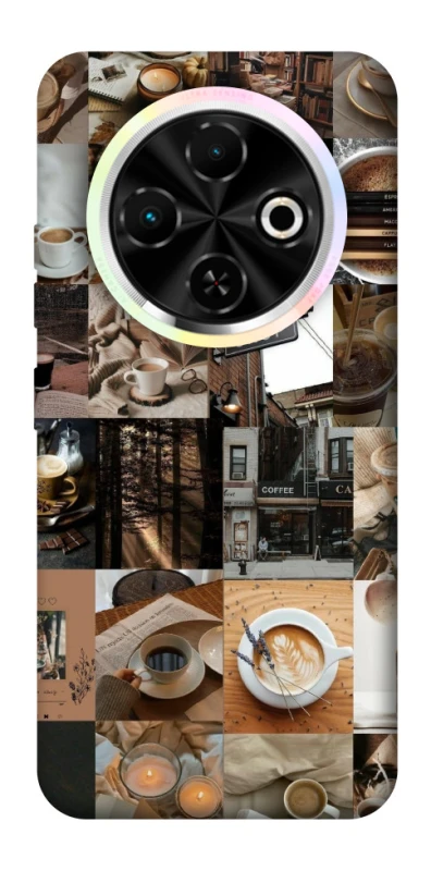 Чехол на TECNO Spark 30C Coffee collage ver.3 фото 1 из 1