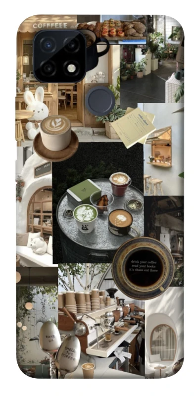 Чохол на Realme C12 Coffee collage ver.4 фото 1 з 1