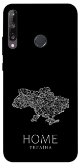 Чохол на Huawei P40 Lite E Ukraine black map фото 1 з 1