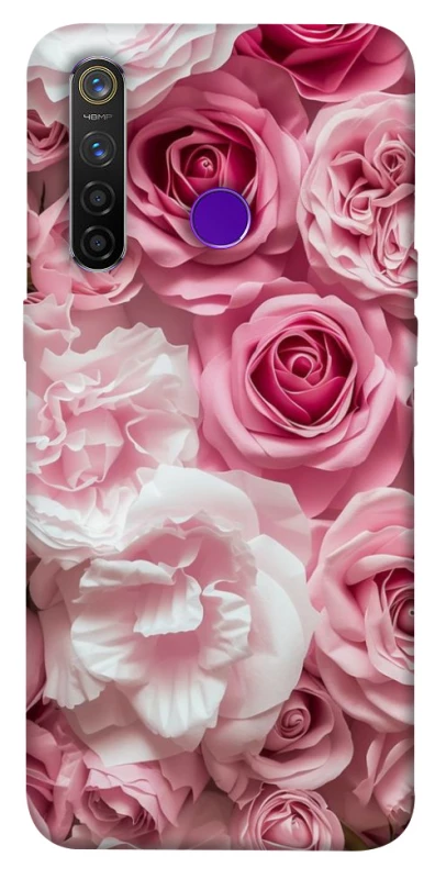 Чохол на Realme 5 Pro Рожеві Квіти фото 1 з 1