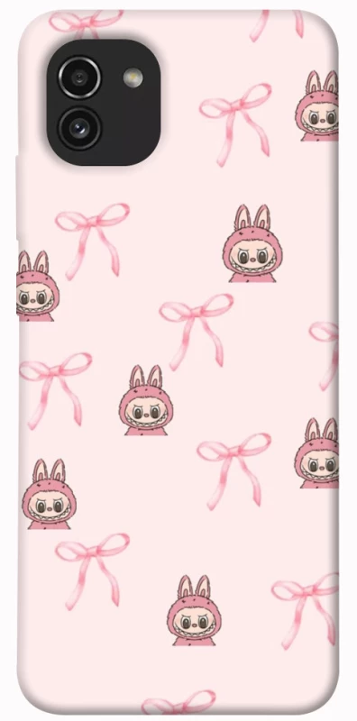 Чохол на Samsung Galaxy A03 Pink bows and Labubus фото 1 з 1