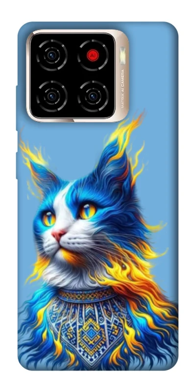 Чохол на ZTE Blade A56 Кіт патріот фото 1 з 1